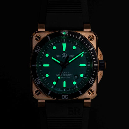 世界限定999本 BR 03-92 DIVER BLACK & GREEN BRONZE 自動巻き BR0392-D-LT-BR/SRB ベル&ロス