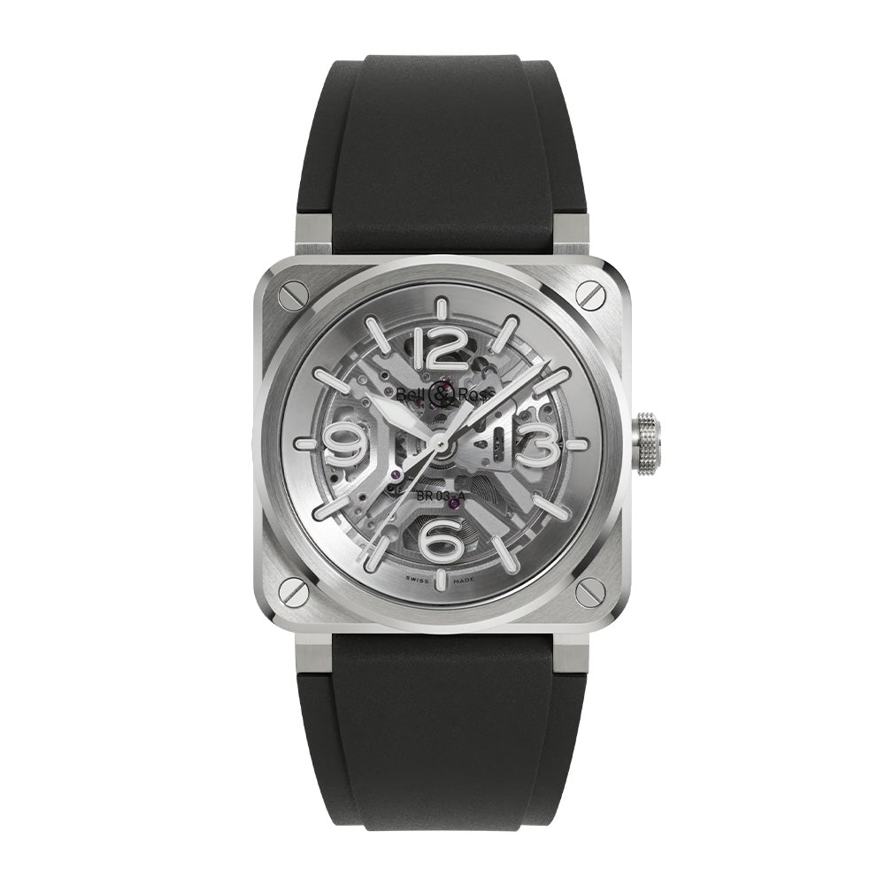 BR-03 SKELETON STEEL 自動巻き 41mm BR03A-BL-SKST/SRB