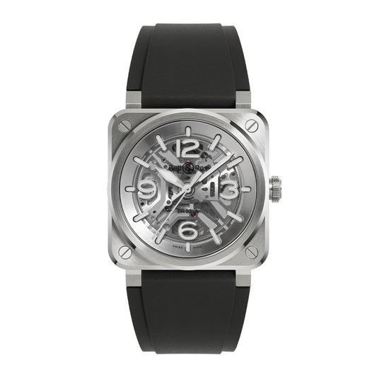BR-03 SKELETON STEEL 自動巻き 41mm BR03A-BL-SKST/SRB