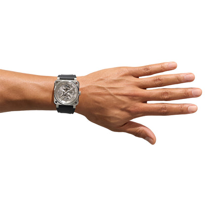 BR-03 SKELETON STEEL 自動巻き 41mm BR03A-BL-SKST/SRB