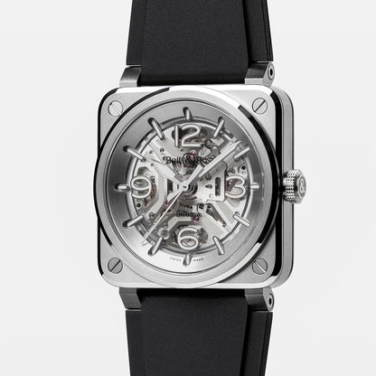 BR-03 SKELETON STEEL 自動巻き 41mm BR03A-BL-SKST/SRB
