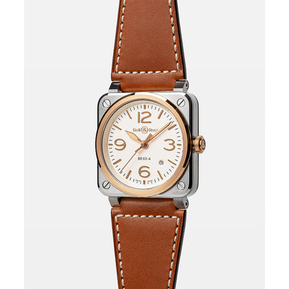 BR-03 White Steel & Gold  自動巻き 41mm BR03A-WH-STPG/SCA