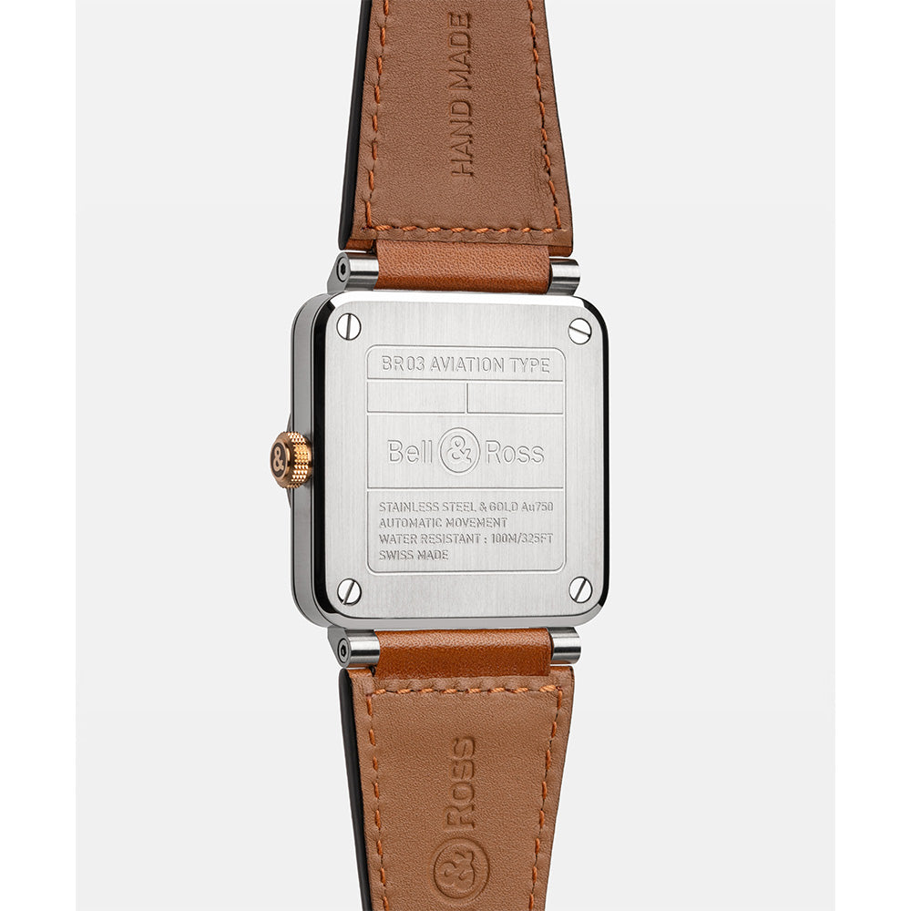 BR-03 White Steel & Gold  自動巻き 41mm BR03A-WH-STPG/SCA