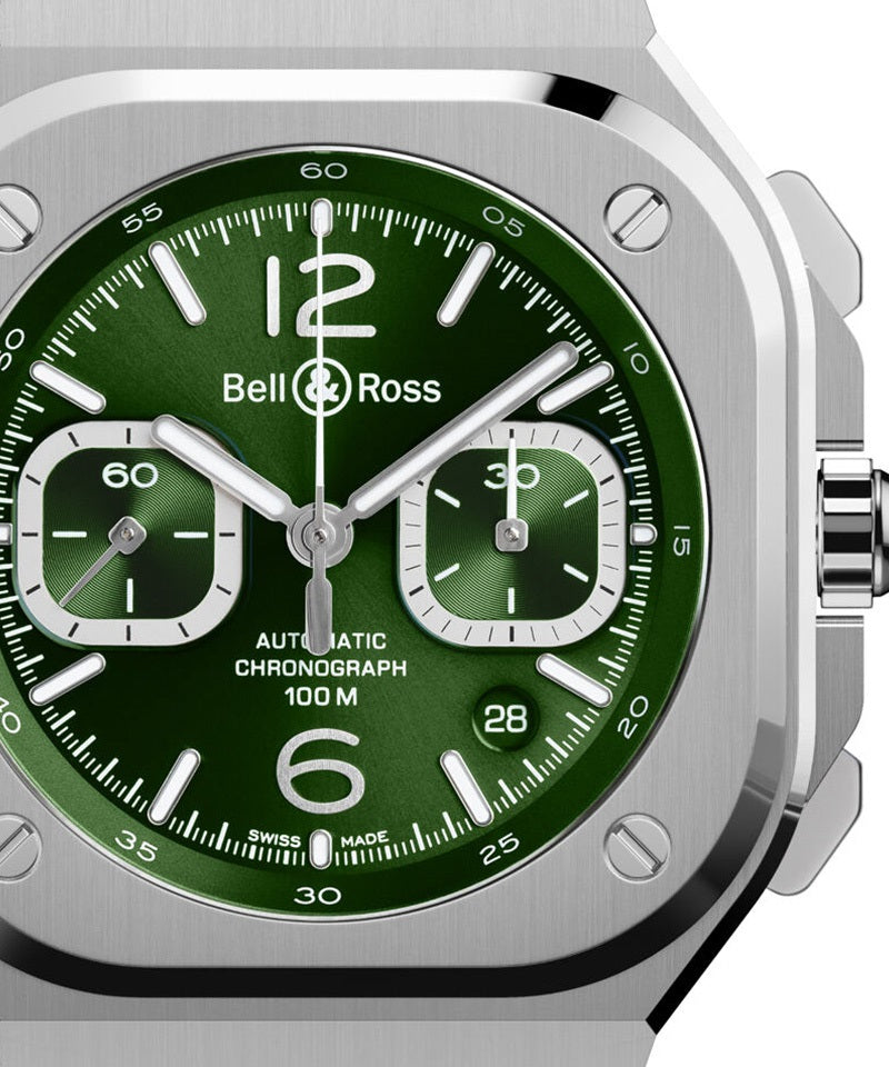 BR 05 CHRONO GREEN STEEL 自動巻き BR05C-GN-ST/SST ベル&ロス