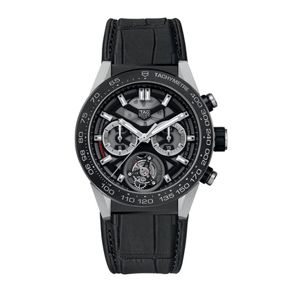 カレラ トゥールビヨン クロノグラフ 自動巻 45ｍｍ CAR5A8Y.FC6377