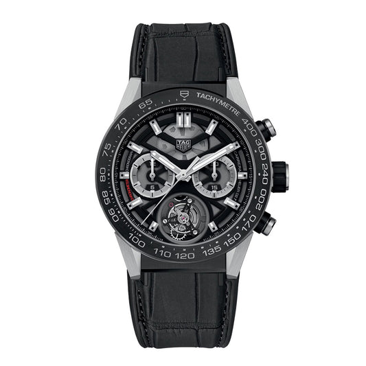 カレラ トゥールビヨン クロノグラフ 自動巻 45ｍｍ CAR5A8Y.FC6377