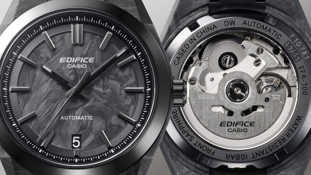 Edifice Automatic Movement EDIFICE フォージドカーボン AUTOMATIC 自動巻き EFK-100XPB-1AJF – THREEC WEB