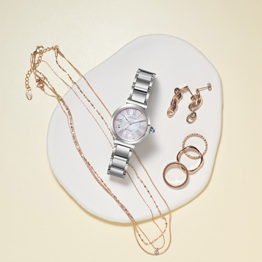 【新品】シチズン CITIZEN L 腕時計 レディース EM1060-87Y ROUND Collection 光発電エコ・ドライブ（E031-00M） ホワイトシェルxシルバー アナログ表示 2797083930.jpg?1770861849