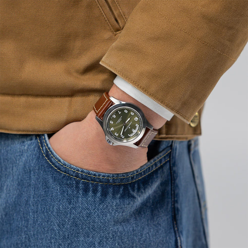 カーキ フィールド キング デイデイト オート 自動巻き 40mm H64475560