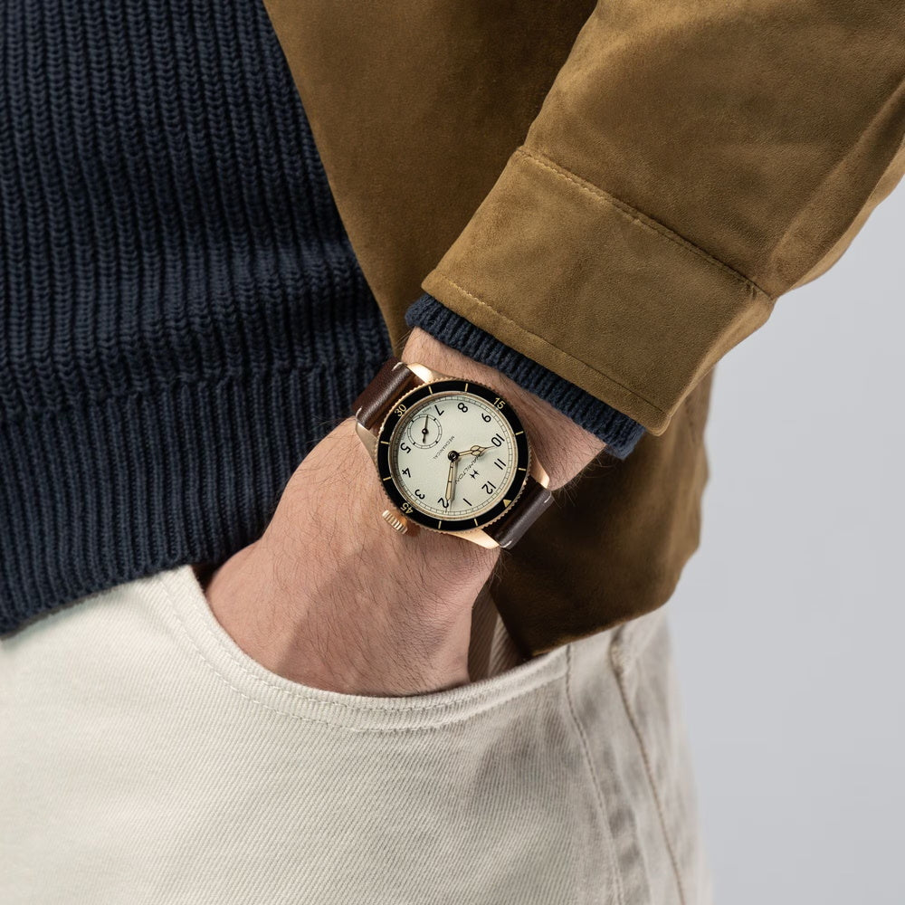 カーキ アビエーション パイロット パイオニア メカニカル 手巻き 43mm H76709510