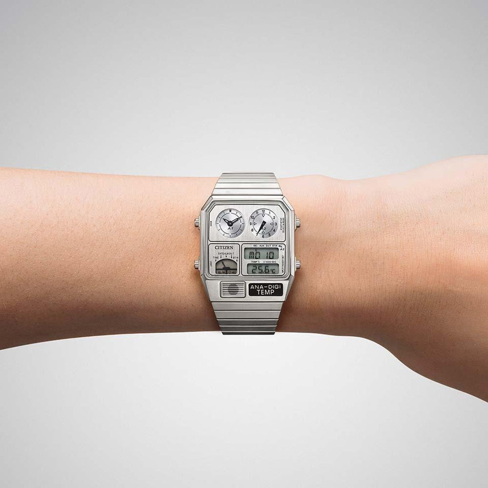 限定500本 レコードレーベル メタリック アナデジテンプ クオーツ JG2101-51H シチズン