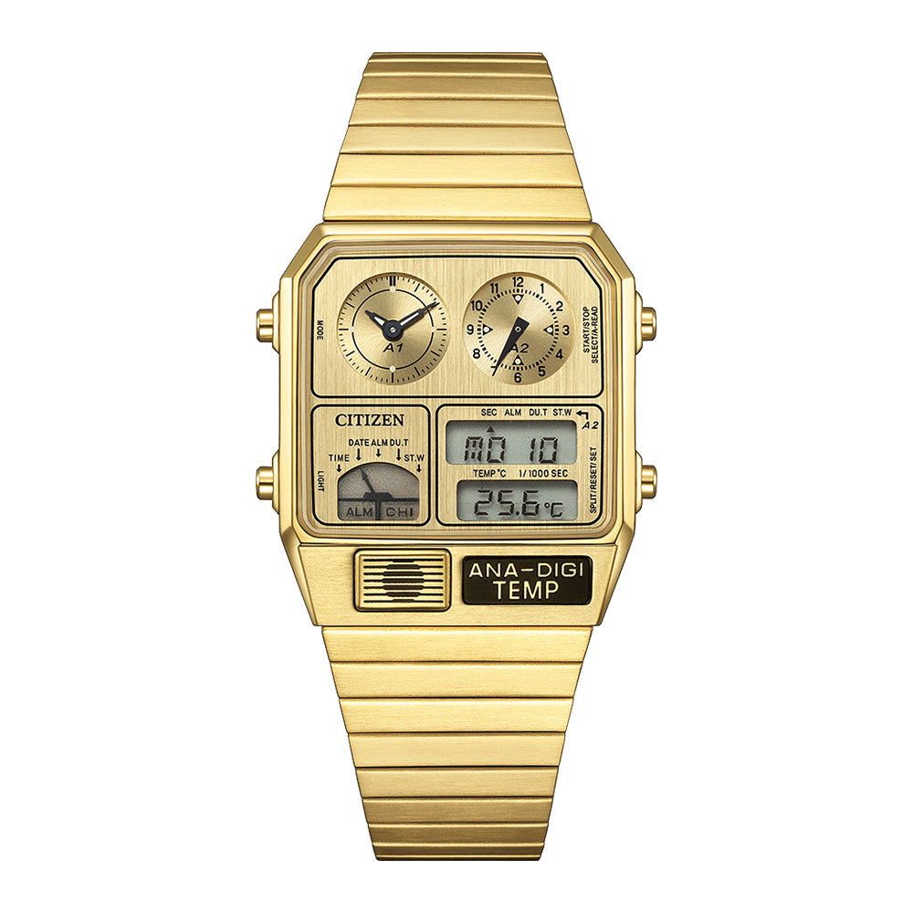 限定400本 レコードレーベル メタリック アナデジテンプ クオーツ JG2103-56P シチズン