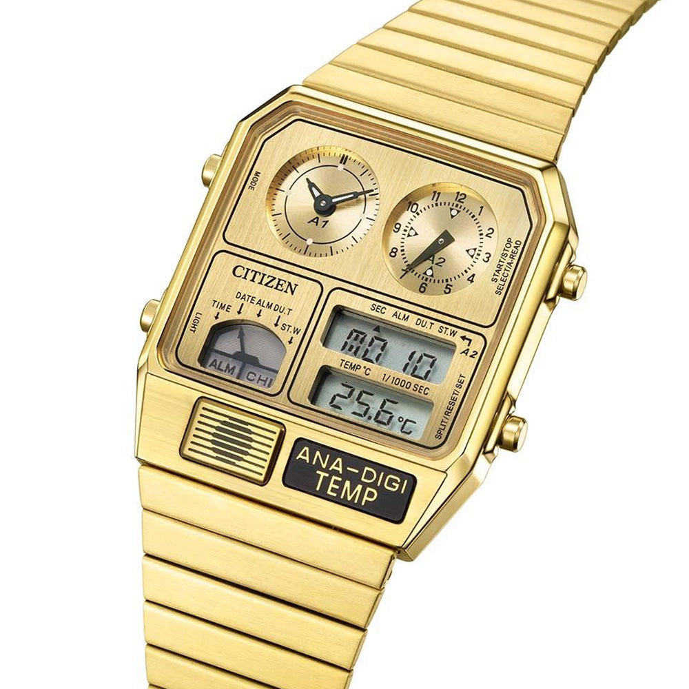 限定400本 レコードレーベル メタリック アナデジテンプ クオーツ JG2103-56P シチズン