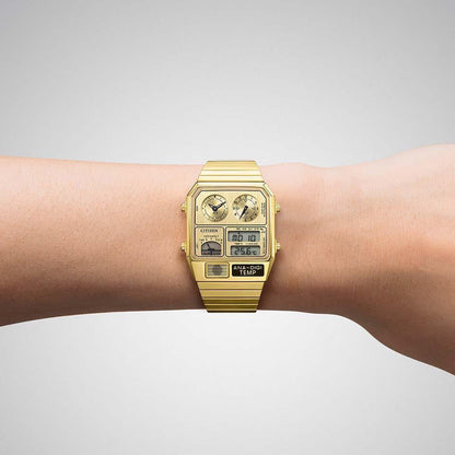 限定400本 レコードレーベル メタリック アナデジテンプ クオーツ JG2103-56P シチズン