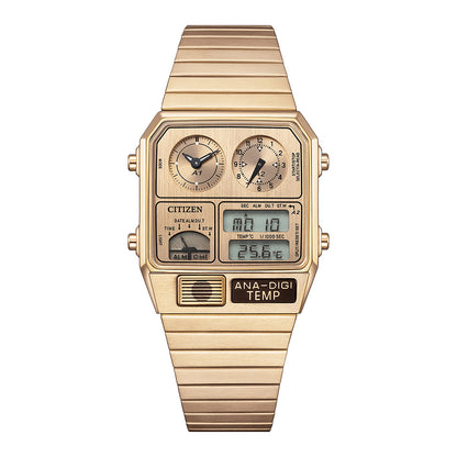 限定300本 レコードレーベル メタリック アナデジテンプ クオーツ JG2104-53R シチズン