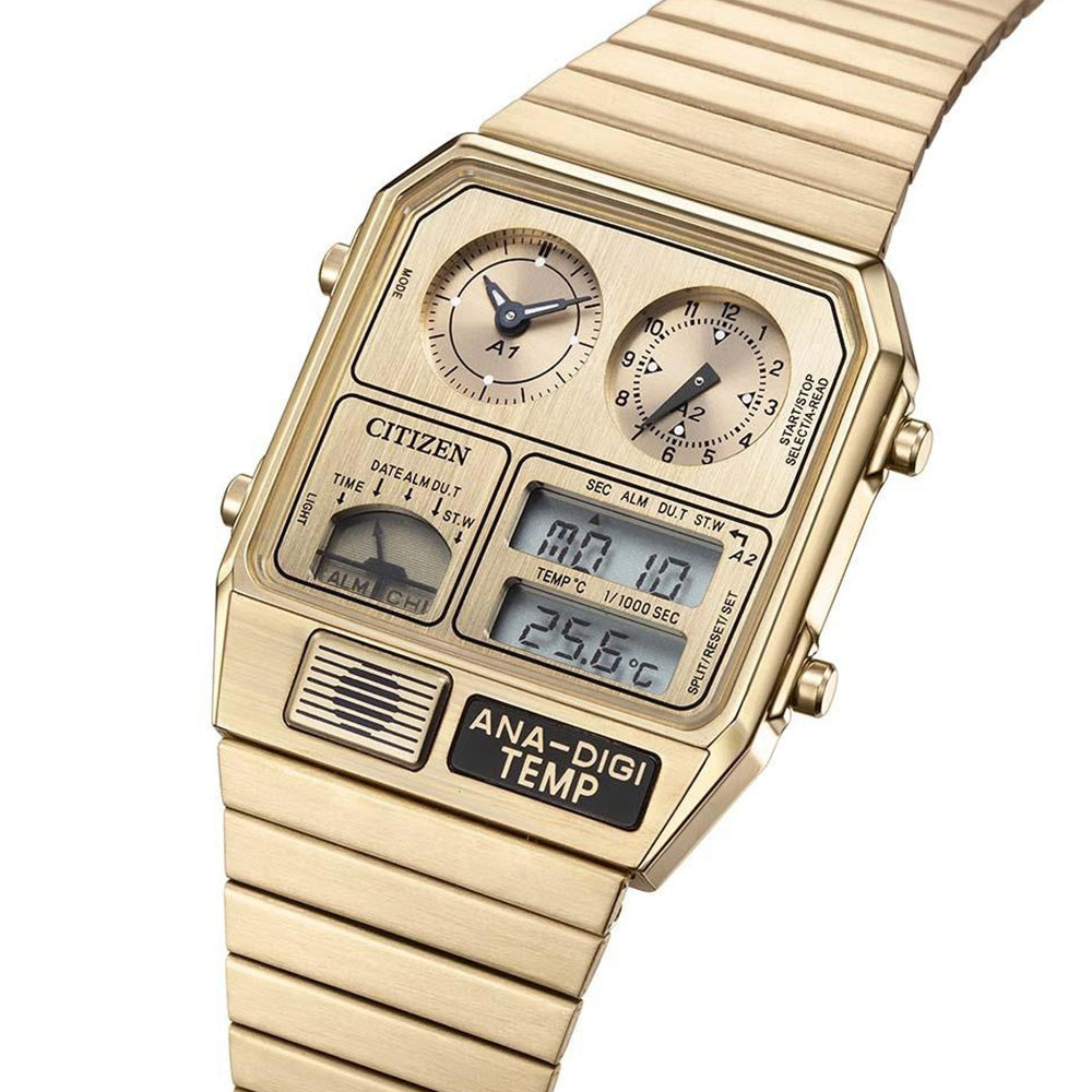 限定300本 レコードレーベル メタリック アナデジテンプ クオーツ JG2104-53R シチズン