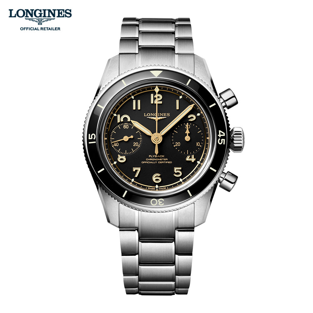 ロンジン スピリット パイロット フライバック 手巻き 39.5mm L3.721.4.53.6