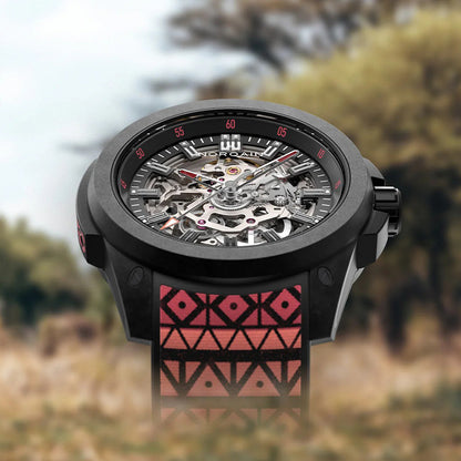 世界限定200本 ワイルドワン スケルトン ハクナ・ミパカ リミテッドエディション 自動巻き 42mm N3000.07Q17.B24.R01