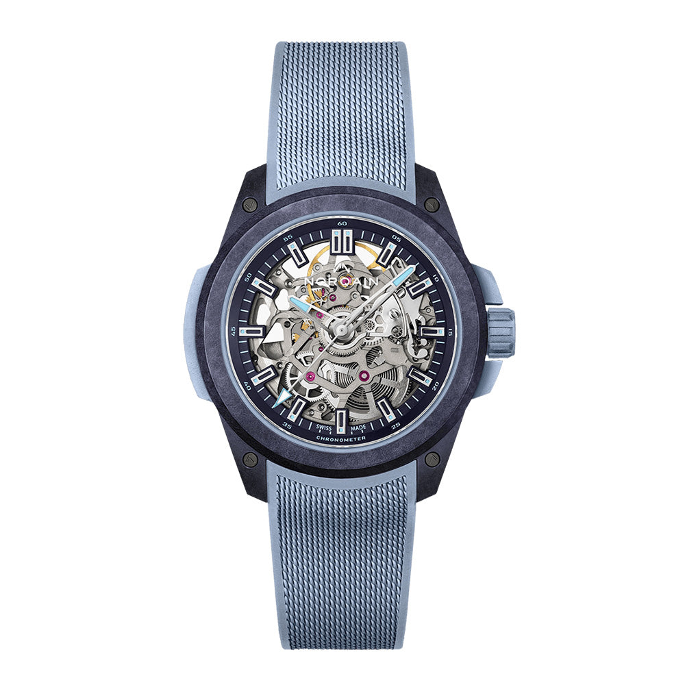 ワイルドワン スケルトン 自動巻き  39mm パープル アイスブルー NNQ3001QPIA1AS/P001/3W2IAR.18P