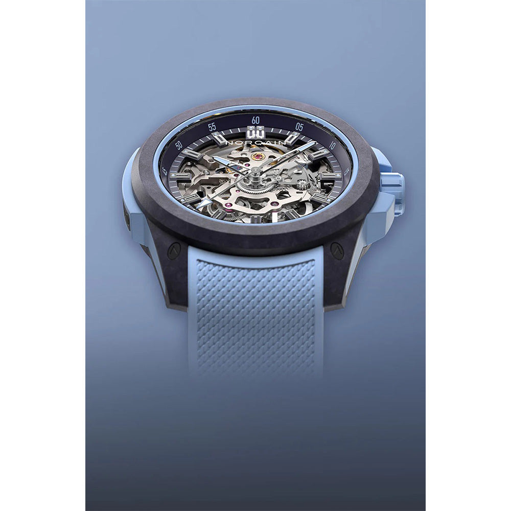 ワイルドワン スケルトン 自動巻き  39mm パープル アイスブルー NNQ3001QPIA1AS/P001/3W2IAR.18P