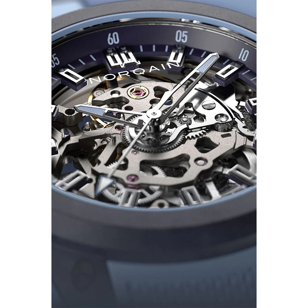 ワイルドワン スケルトン 自動巻き  39mm パープル アイスブルー NNQ3001QPIA1AS/P001/3W2IAR.18P