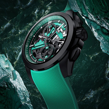 世界限定500本 インディペンデンス スケルトン クロノ リミテッドエディション 自動巻き 42mm NNT3200BLC/JD326/322CHJDR.20T