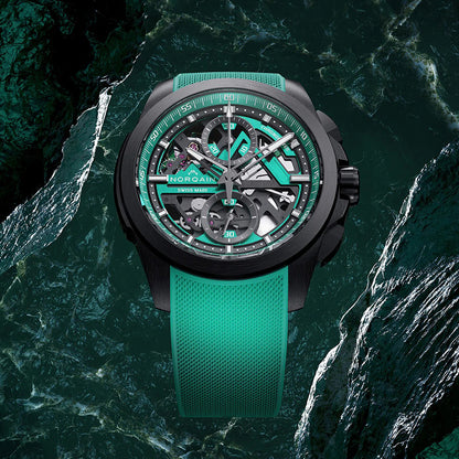 世界限定500本 インディペンデンス スケルトン クロノ リミテッドエディション 自動巻き 42mm NNT3200BLC/JD326/322CHJDR.20T